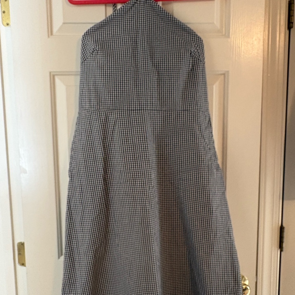 NWT Free Assembly Black and White Gingham Halter Midi Dress Size L